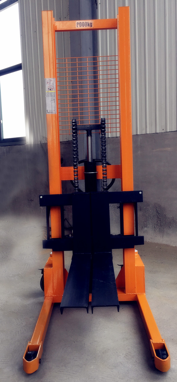 多功能1噸手動液壓搬運車(加重加厚型)，廠家供應(yīng)-河北東圣吊索具制造有限公司-石材夾具_小型攪拌機_手動叉車_液壓堆高車